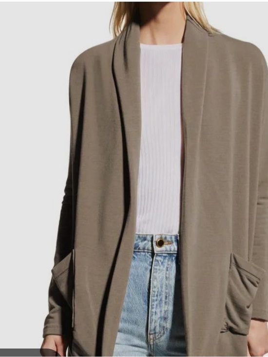 Majestic Filatures Sweaters - Majestic Filatures Women's Gray Double-Face Open Cardigan